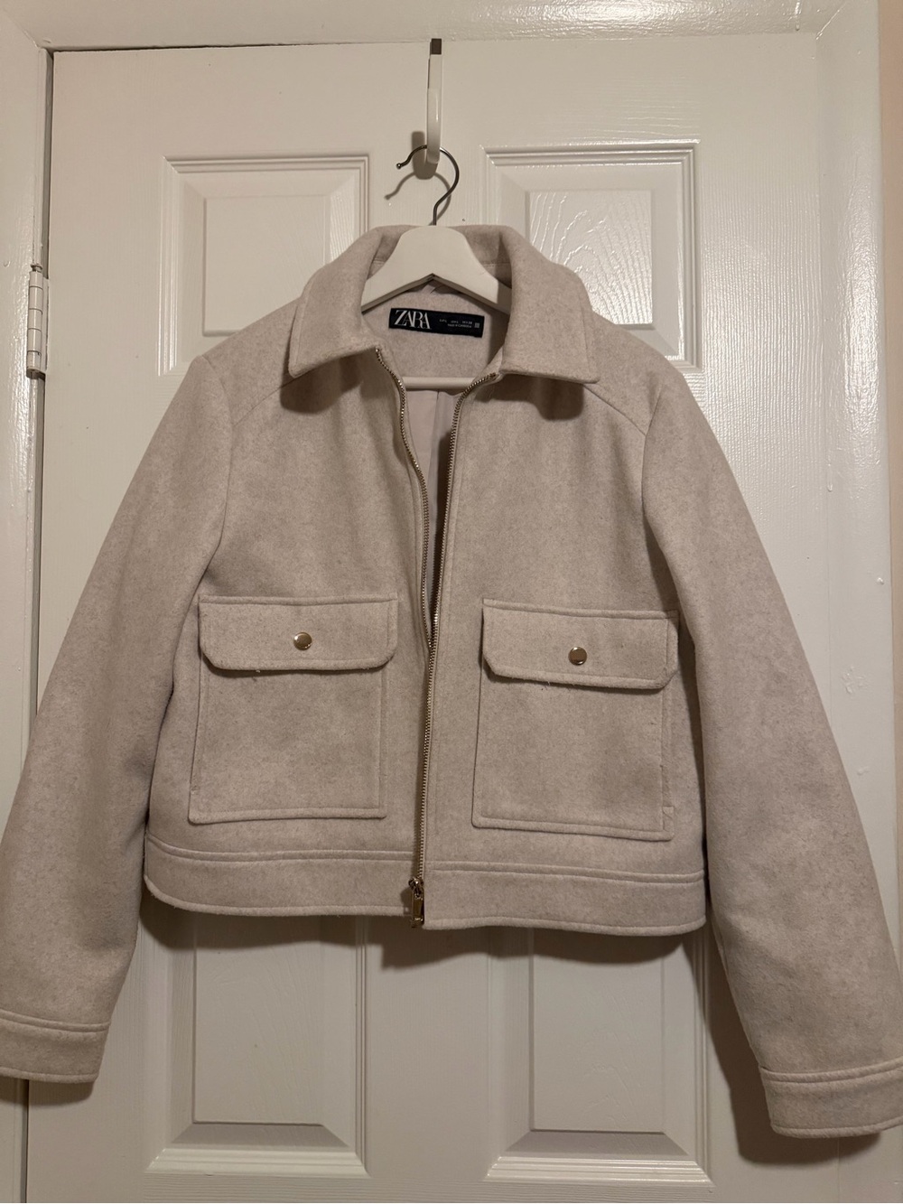 ZARA cropped zipper jacket